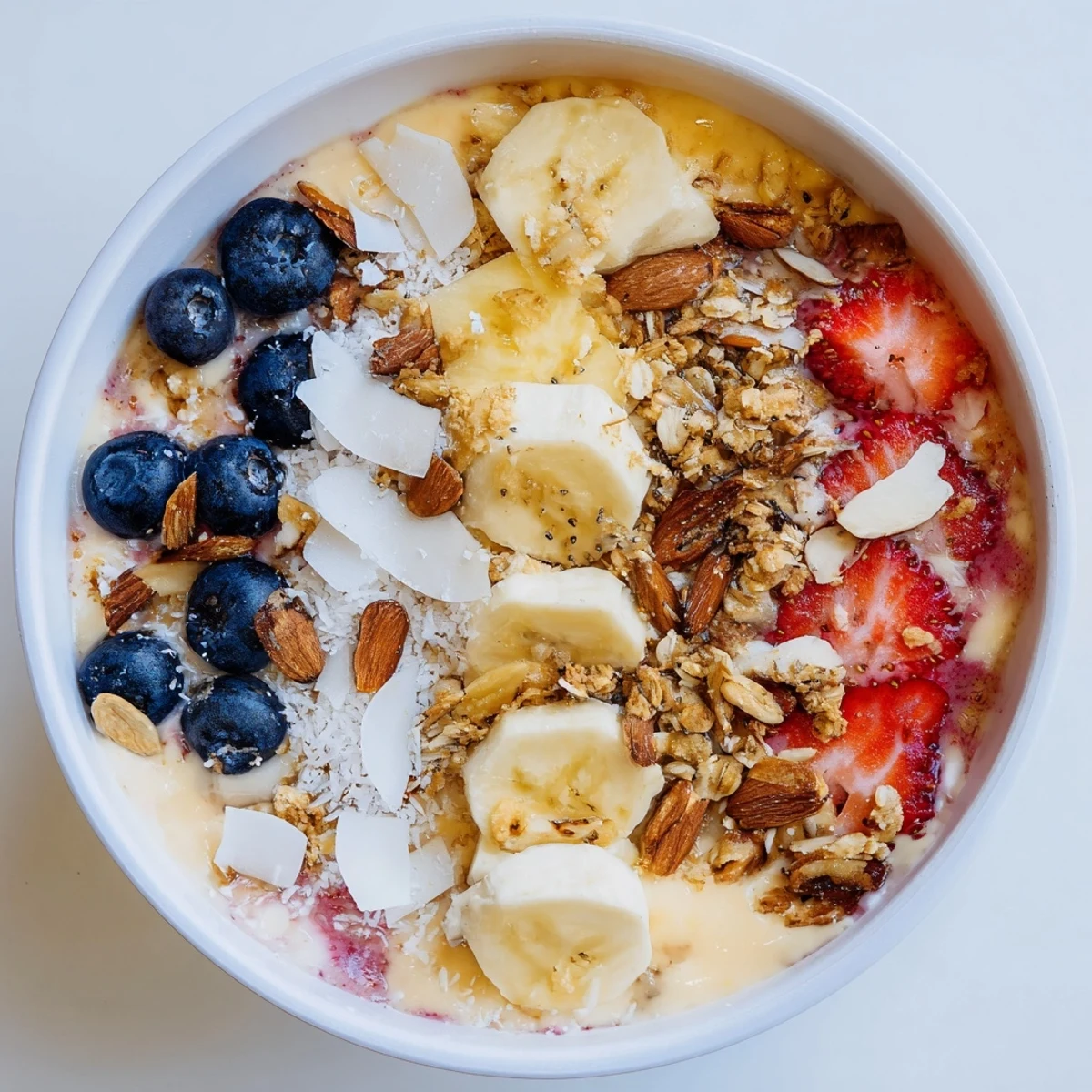 Thick and creamy Breakfast Smoothie Packs, a healthy start, showing vibrant fruits blended perfectly.