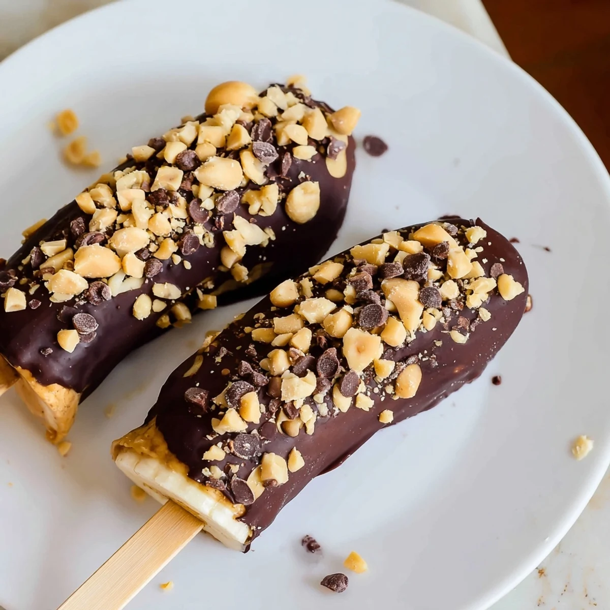 Frozen Banana Chocolate Pops