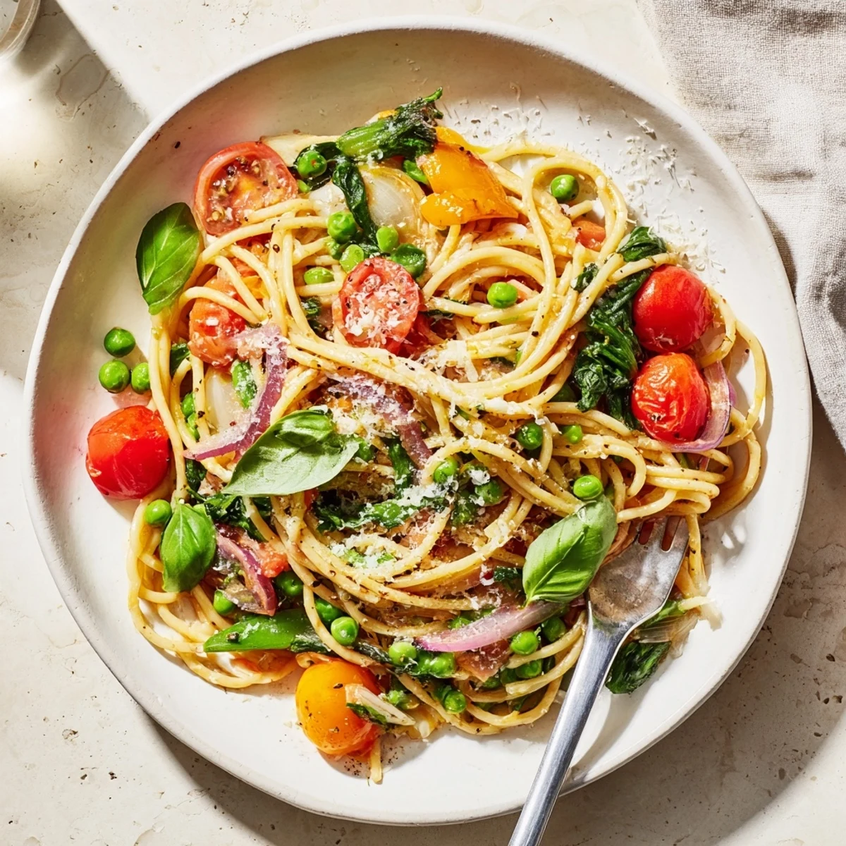 Freshly zested lemon adds a bright, aromatic finish to this easy pasta.