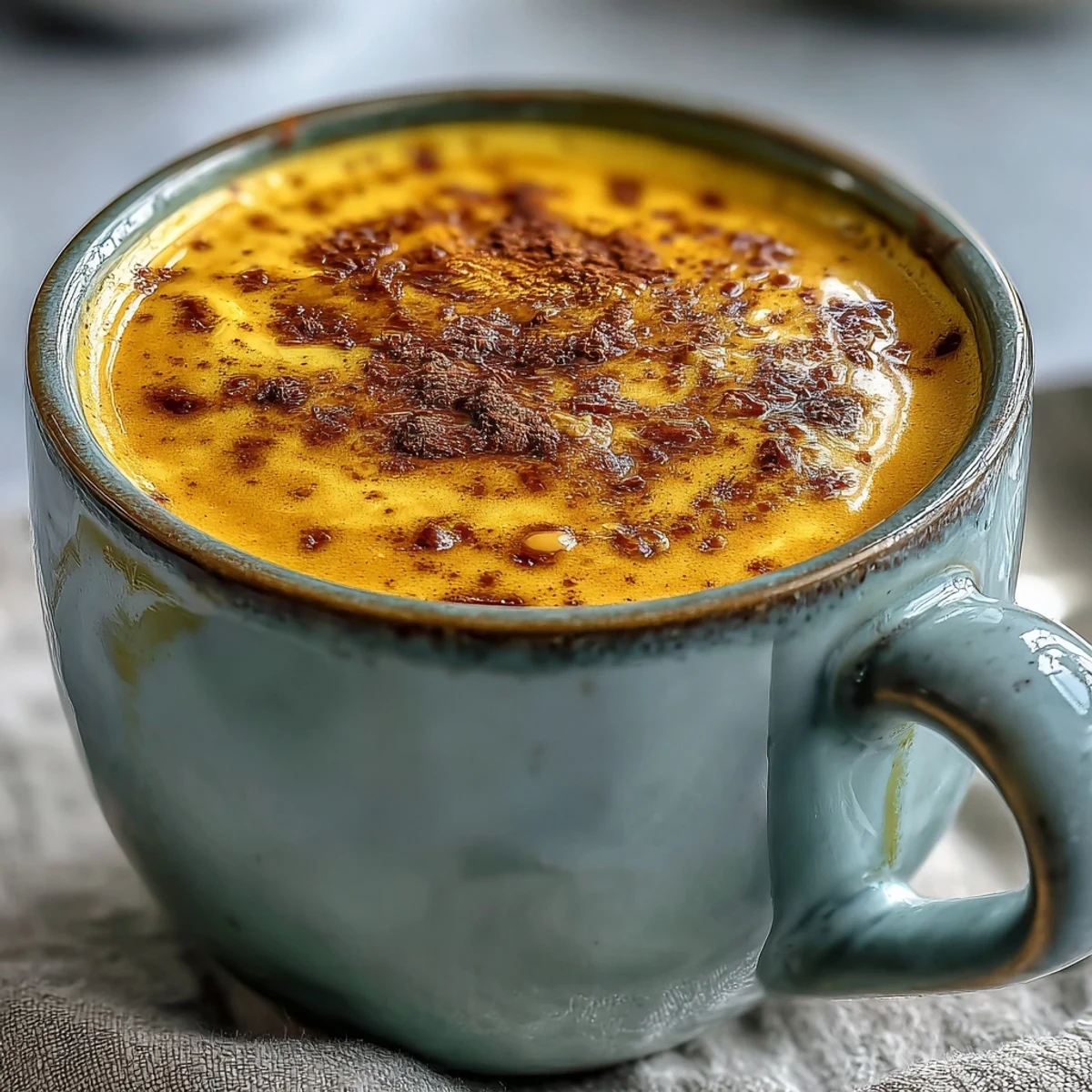 Creamy golden milk with turmeric and ginger, steaming in a ceramic mug, ready to soothe and warm.