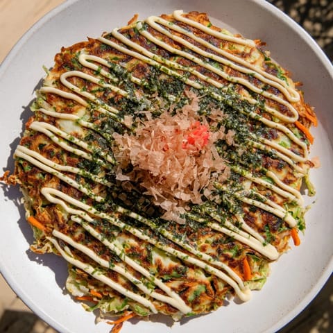 Japanese Okonomiyaki Pancakes