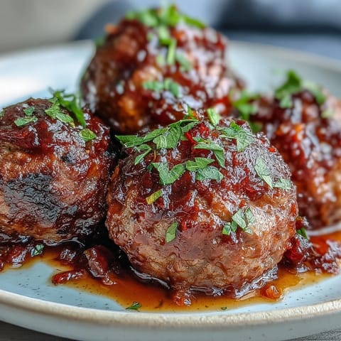 Glazed meatballs in a crock pot, ready to serve as a party appetizer with toothpicks.