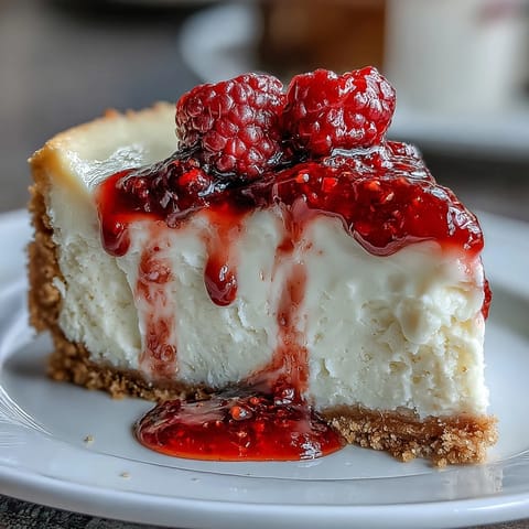 White Chocolate Raspberry Cheesecake