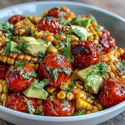 Fresh Corn Tomato Avocado Lime