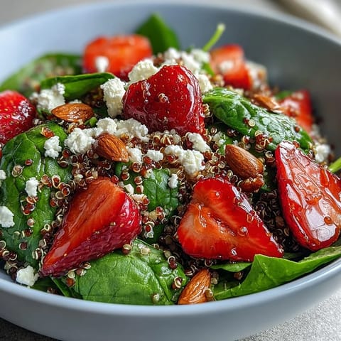 Strawberry Spinach Quinoa Salad
