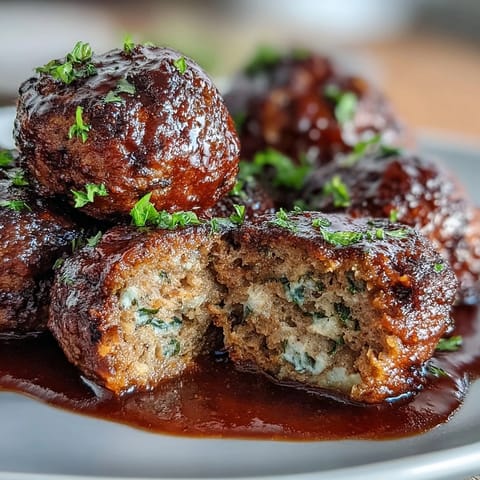 Hearty vegan smoky lentil meatballs simmered in rich marinara over tender zucchini noodles.  