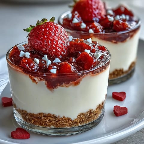 Valentines Day Strawberry Cheesecake