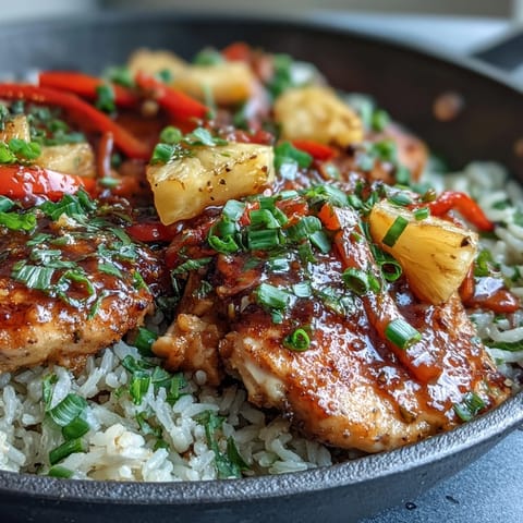 Pineapple Chicken Rice Skillet