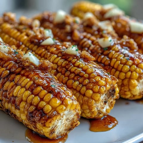 Microwave Corn on the Cob with Garlic Butter, steamed and brushed with rich, savory garlic butter, served with lemon wedges for a bright finish.