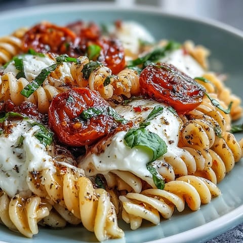 Caprese Pasta with Burrata