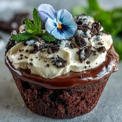 Mother's Day Flower Pot Brownies with Oreo Dirt look delicious.