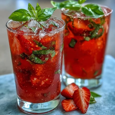 Strawberry Basil Mocktail