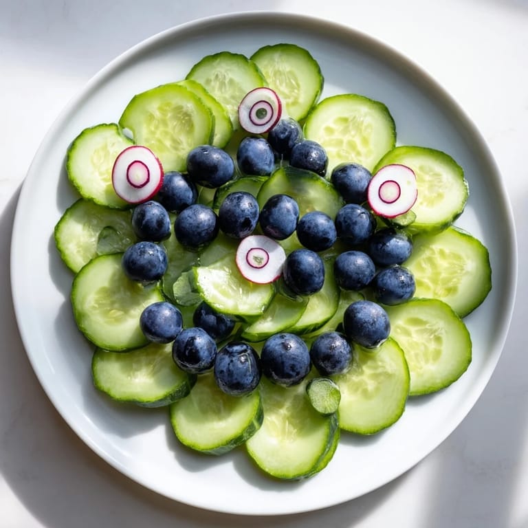 This beautiful Peacock Tail is brimming with fresh cucumbers, grapes and radish accents for visual appeal.