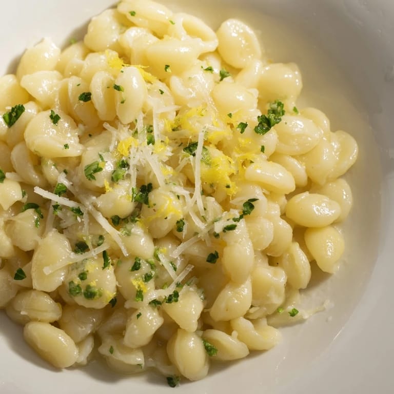 A close-up of steaming 15-Minute Creamy Garlic Butter Ditalini, sprinkled with fresh parsley and Parmesan cheese.