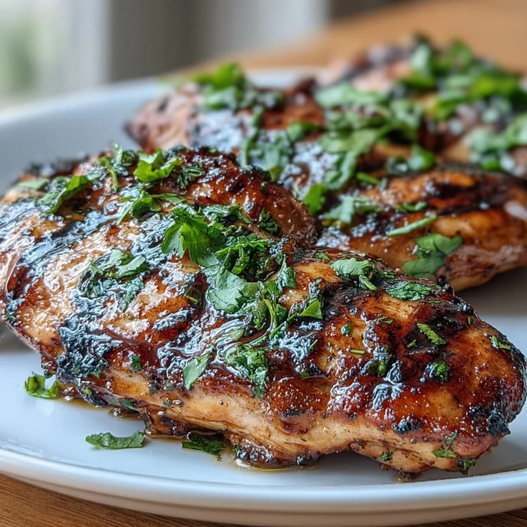 Tender grilled chicken infused with lime and cilantro, plated alongside a hearty corn and black bean salad for a satisfying, gluten-free dinner.