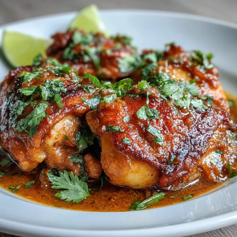 Oven-baked Spicy Tangy Chicken Curry with rich, aromatic spices, tender meat, and a tangy lime finish, perfect for cozy family dinners.