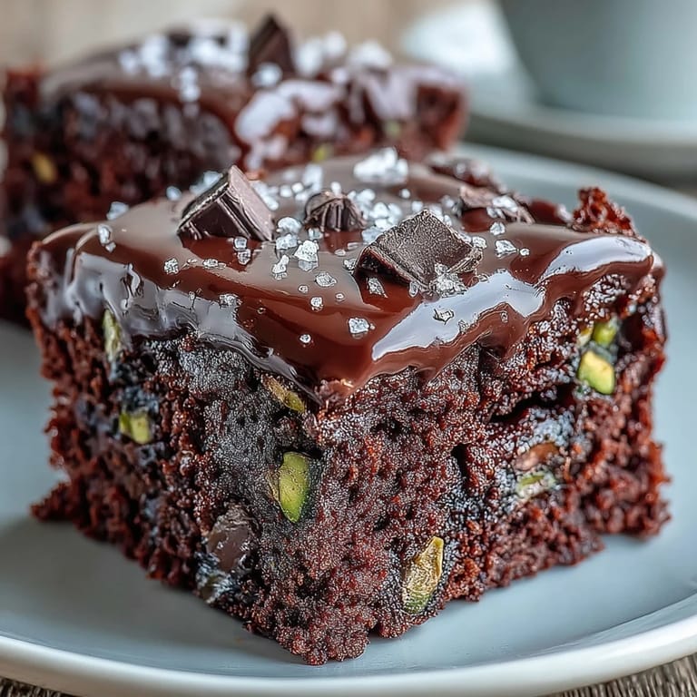 Dense, moist squares of pistachio-chocolate snacking cake with a crackly top, loaded with crunchy pistachios and melty dark chocolate in every bite.