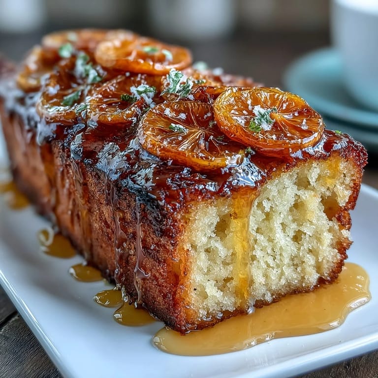 Rich, tender olive oil cake studded with sweet candied oranges and finished with a zesty citrus glaze.