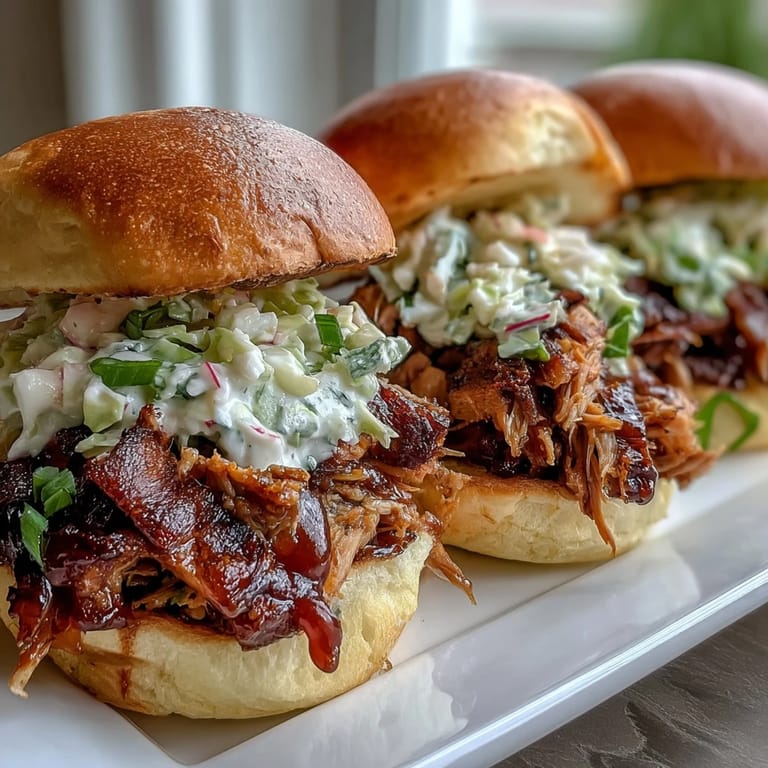 2. Celebrate with these BBQ Baby Shower Pulled Pork Sliders, featuring juicy slow-cooked pork and crisp coleslaw for a crowd-pleasing, handheld treat.