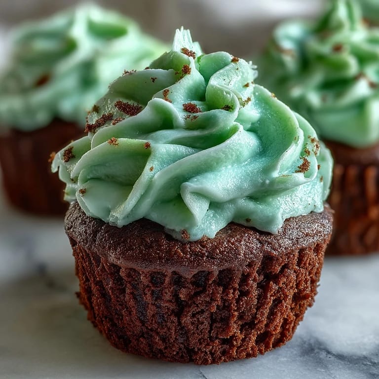 Vibrant green velvet cupcakes with deep chocolate notes, finished with silky cream cheese frosting for a classic dessert twist.