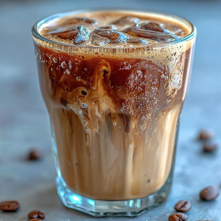 Iced Brown Sugar Oat Milk Shaken Espresso, a coffeehouse favorite, perfectly chilled and brewed.