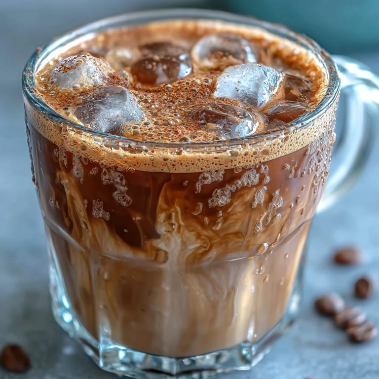 Delicious homemade Brown Sugar Oat Milk Shaken Espresso, a sweet, creamy dairy-free iced coffee treat.