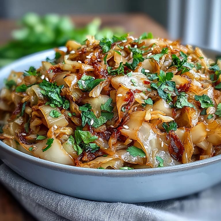 Colorful cabbage stir fry recipe featuring garlic, ginger, and chili, stir-fried until glossy and fragrant, perfect for a healthy meal.  