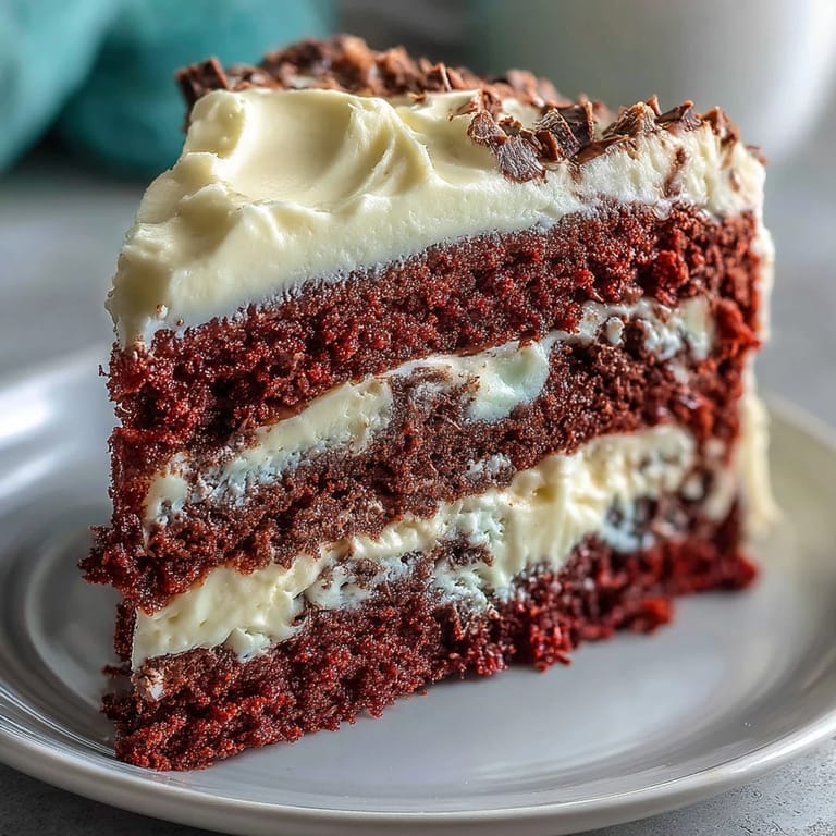 A classic Juneteenth Red Velvet Cake, beautifully frosted, ready to share for your celebration.