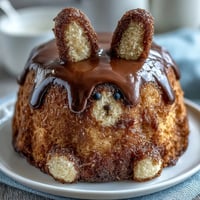 Adorable Easter Bunny Cake with fluffy coconut fur and jelly bean tail, perfect for spring celebrations and kids' dessert tables.