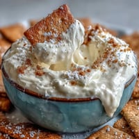 Creamy 3-ingredient cheesecake dip served with crunchy graham crackers for easy dipping and party fun.